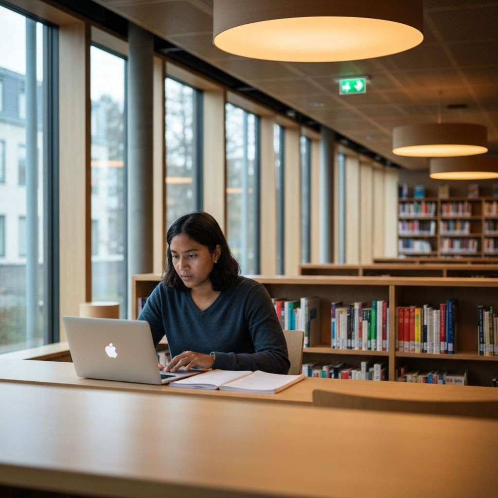 En jobsøger gennemgår et udkast på sin computer